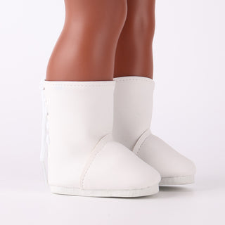 Close-up detail of Naya doll's detachable shoes, showcasing their design, texture, and sole pattern.