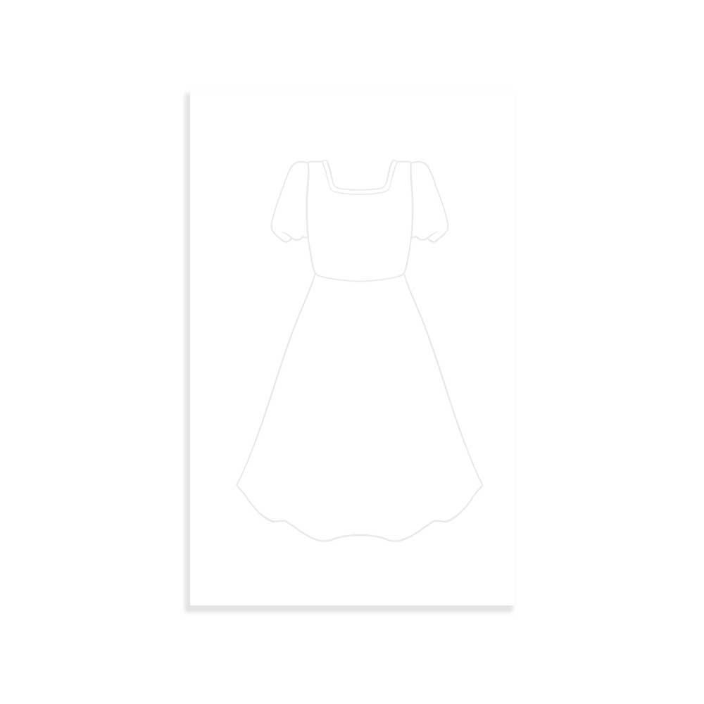 WeGirls dress coloring page - fashion design outline for kids
