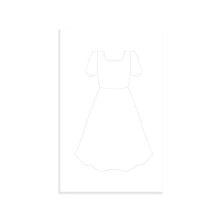 WeGirls dress coloring page - fashion design outline for kids