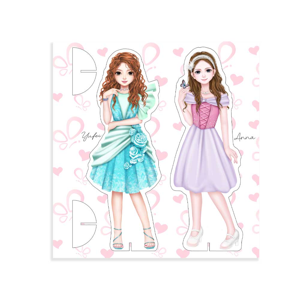 WeGirls Yufei & Anna 3D pop-up book - interactive character designs