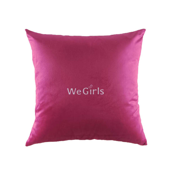 Back side design of the WeGirls green pillow