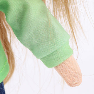 Detailed close-up of Anna doll's articulated hands - showing poseable finger joints