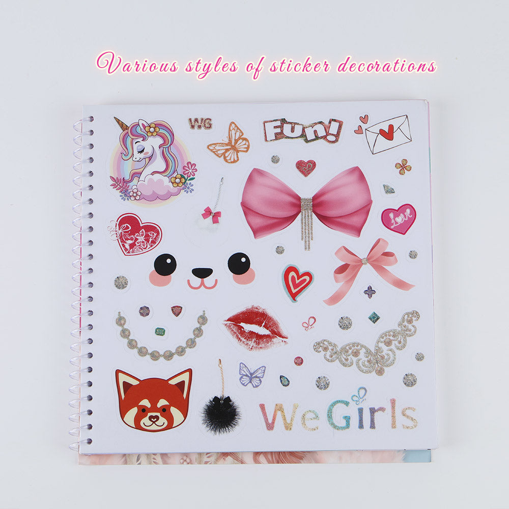 WeGirls Bag Decoration Stickers Sheet - Colorful Accessory Decals for Customizing Purse Designs in Coloring Book