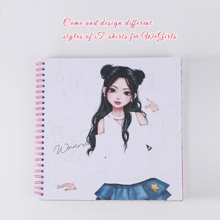 WeGirls character outline drawing templates - Cartoon figures for children to color and customize