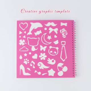 WeGirls reusable pattern stencil templates - DIY tools for kids to design custom T-shirts