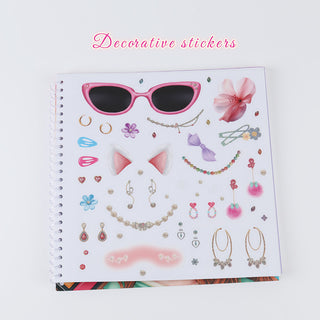 WeGirls Makeup Design Sticker Pack Cover - Creative Cosmetic Stickers for Girls Ages 4-14 to Style and Play