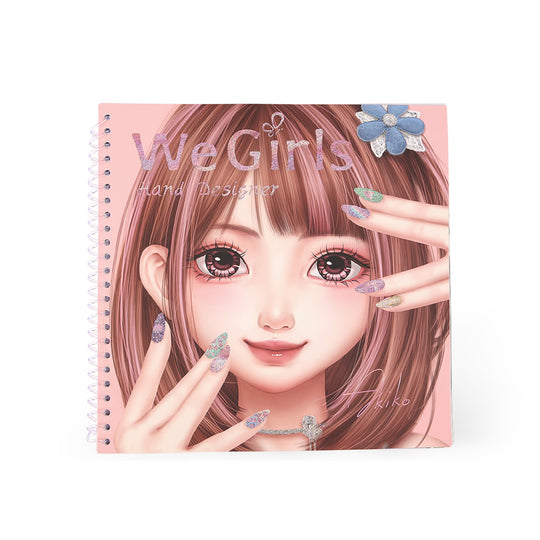 WeGirls Nail Design Coloring Book Cover - Creative Activity Book for Kids Ages 3+ to Decorate and Color Nails