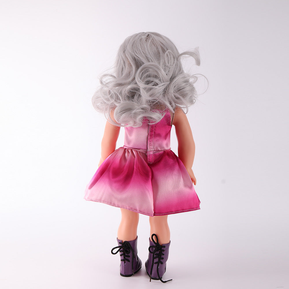 Back view of Natasha doll, showcasing intricate hairstyle details and the back design of her ballet costume