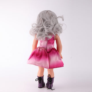 Back view of Natasha doll, showcasing intricate hairstyle details and the back design of her ballet costume