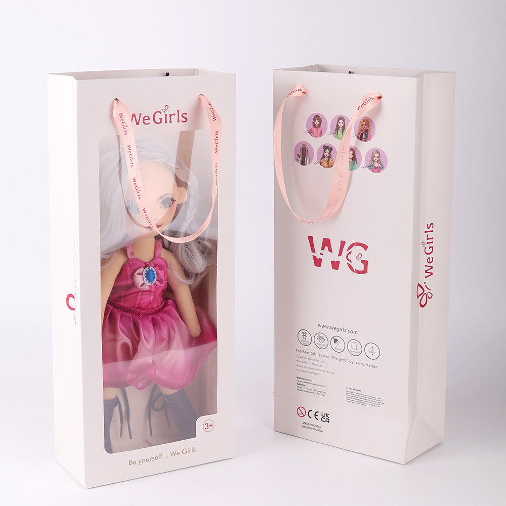 Natasha doll presented in elegant white gift tote packaging - ready for special occasions