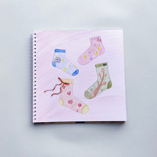 WeGirls long socks coloring template - kids design their own socks