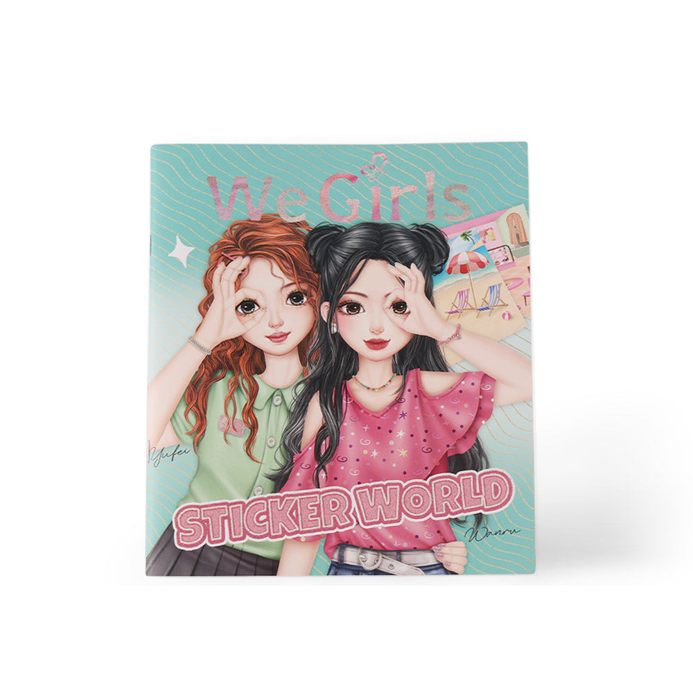 WeGirls Creative Sticker Scene Design Book Cover - Interactive activity for kids ages 4-14 to develop creativity