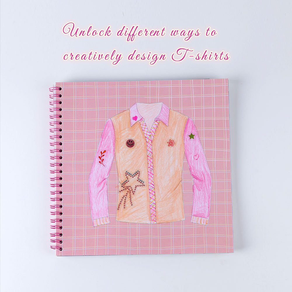 Kids T-shirt design inspiration examples - Creative template ideas from WeGirls coloring activity book