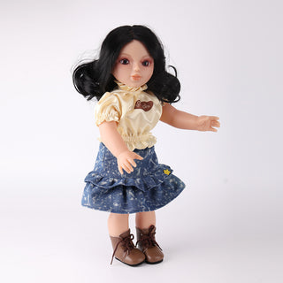 Pastry Chef Wanru doll in a cheerful waving pose, perfect for imaginative bakery role-play.